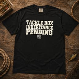 Tackle Box Inheritance Pending t-shirt in Black, thumbnail 1