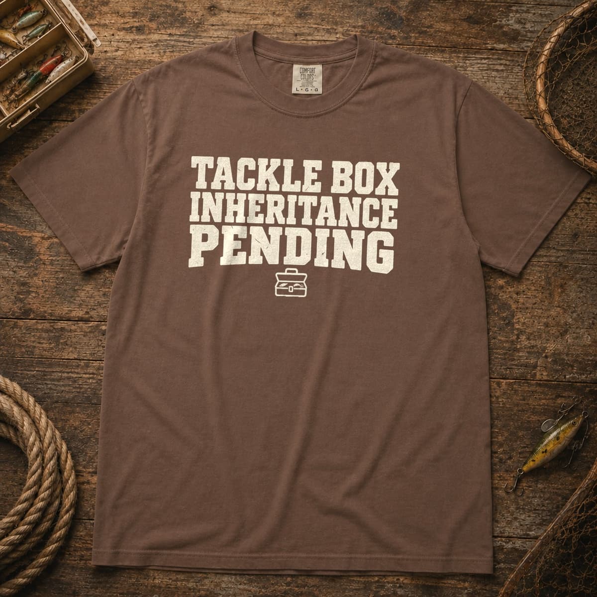 Tackle Box Inheritance Pending t-shirt in Black, photo 3