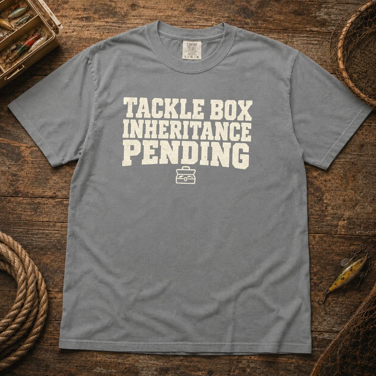 Tackle Box Inheritance Pending t-shirt in Black, photo 7