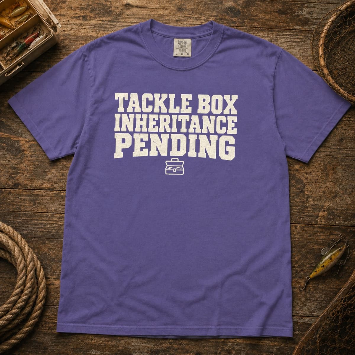 Tackle Box Inheritance Pending t-shirt in Black, photo 6