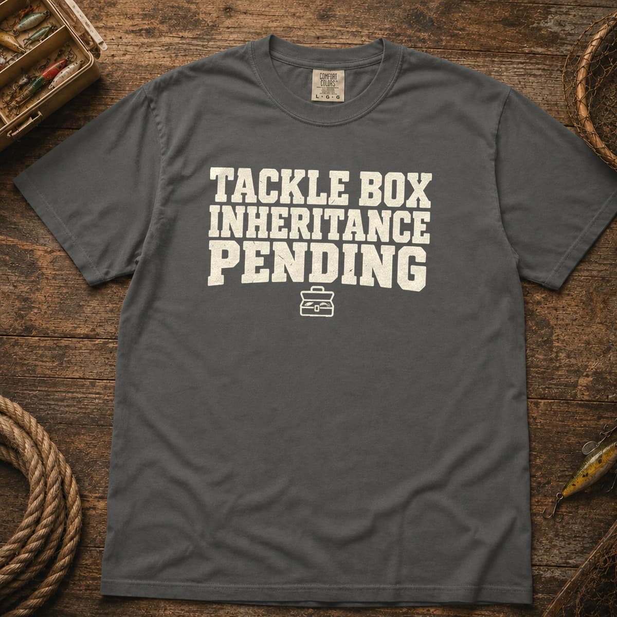 Tackle Box Inheritance Pending t-shirt in Black, photo 4