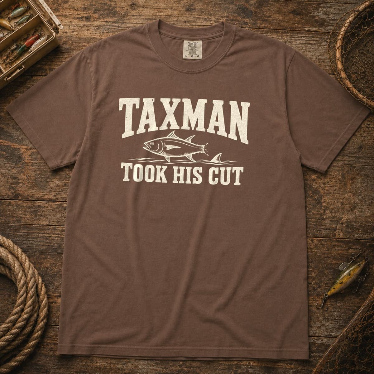 Taxman Took His Cut t-shirt in Espresso, photo 1