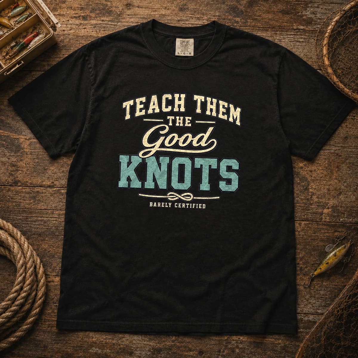 Teach Them the Good Knots t-shirt in Black, photo 1