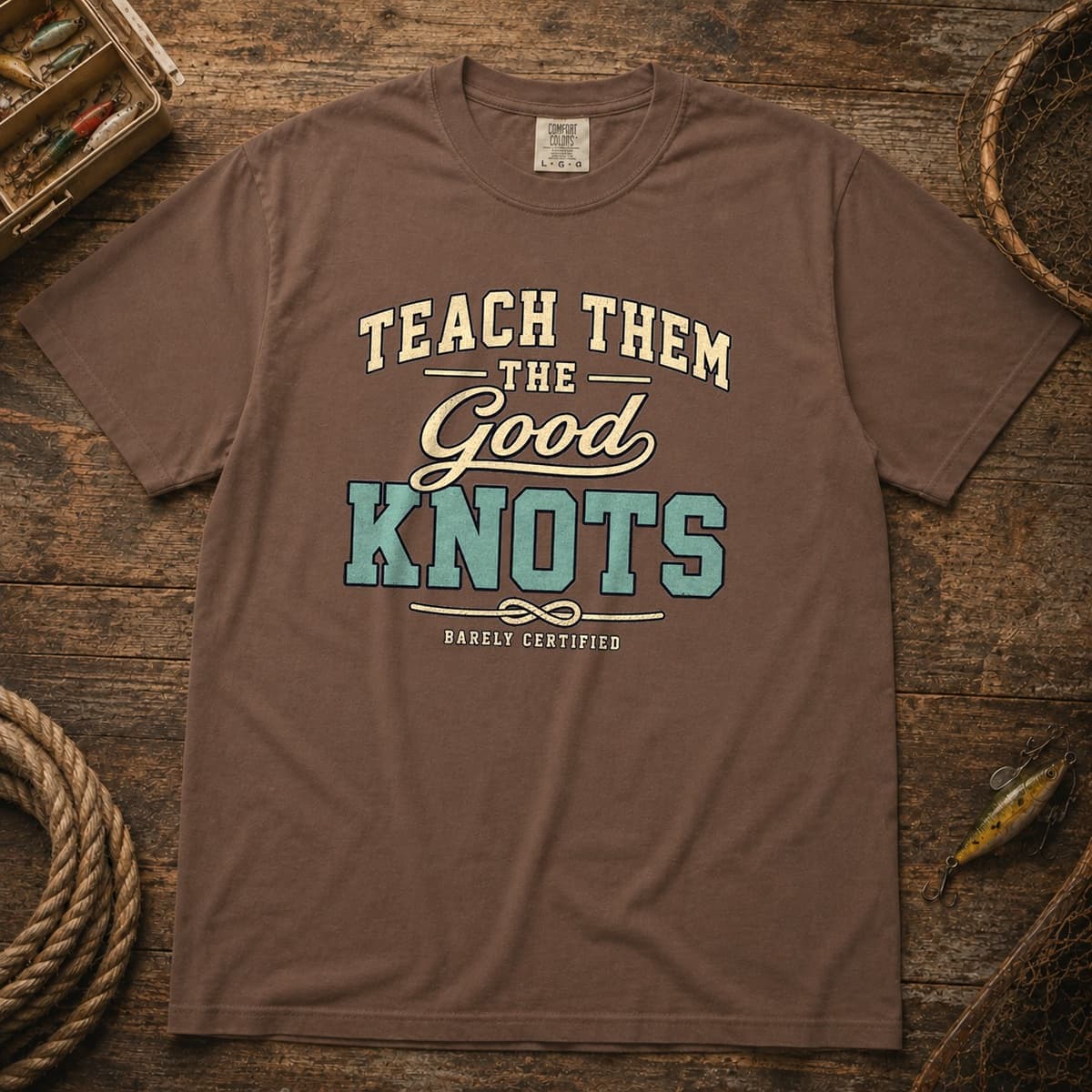 Teach Them the Good Knots t-shirt in Black, photo 3