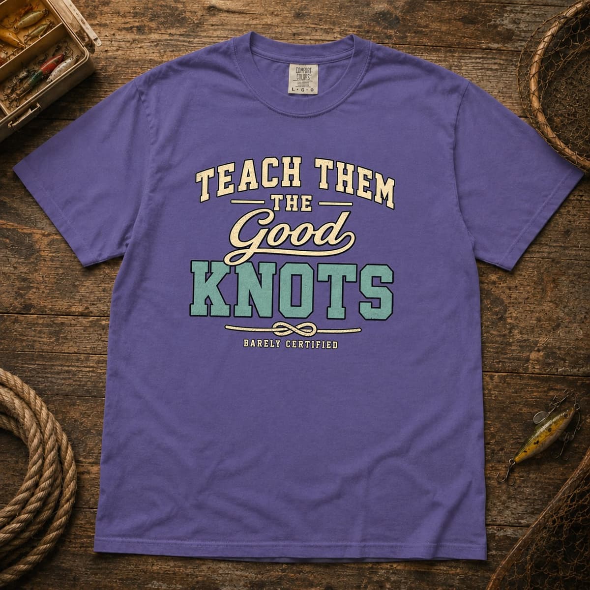 Teach Them the Good Knots t-shirt in Black, photo 5