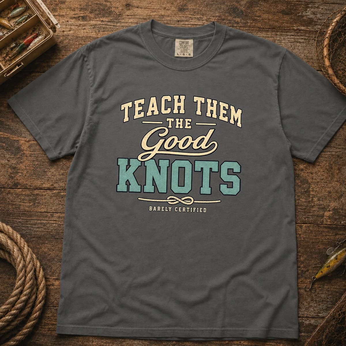 Teach Them the Good Knots t-shirt in Black, photo 4