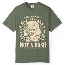 Technically Not a Bush Hunting Shirt t-shirt in Moss, thumbnail 1