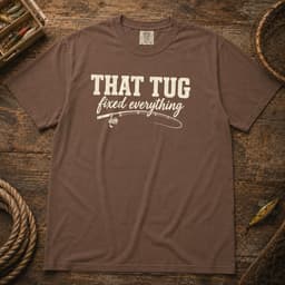 That Tug Fixed Everything t-shirt in Espresso, thumbnail 1