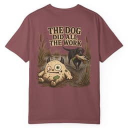 The Dog Did All The Work t-shirt in Blue Jean, thumbnail 17