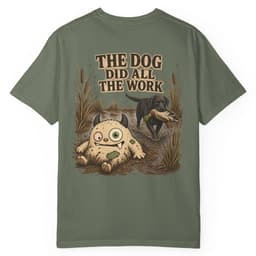 The Dog Did All The Work t-shirt in Blue Jean, thumbnail 11
