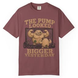 Pump Looked Bigger Again t-shirt in Black, thumbnail 6