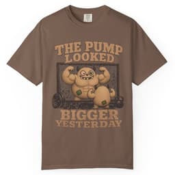 Pump Looked Bigger Again t-shirt in Black, thumbnail 3