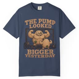 Pump Looked Bigger Again t-shirt in Black, thumbnail 2