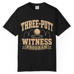 Three Putt Witness Program t-shirt in Granite, thumbnail 2
