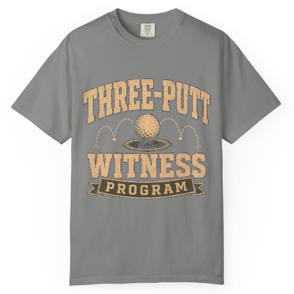Three Putt Witness Program t-shirt in Granite, photo 1