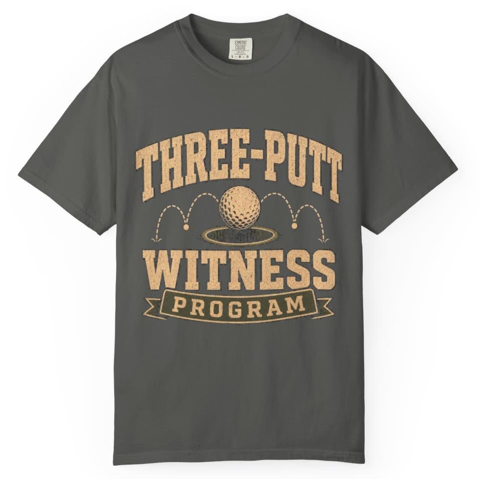 Three Putt Witness Program t-shirt in Granite, photo 4