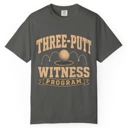 Three Putt Witness Program t-shirt in Granite, thumbnail 4