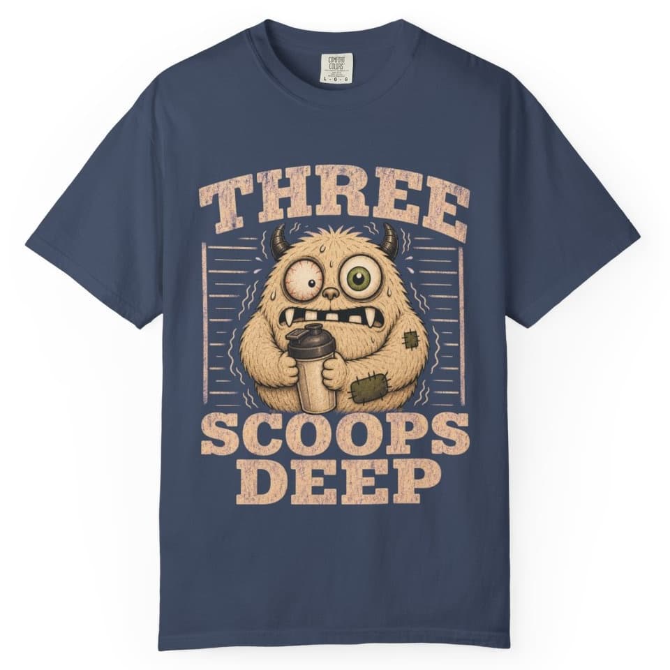 Three Scoops Deep t-shirt in Black, photo 2