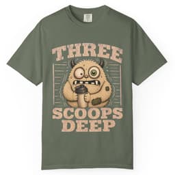 Three Scoops Deep t-shirt in Black, thumbnail 5
