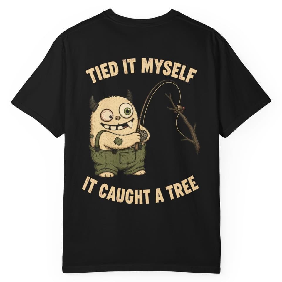 Tied It Myself Fly Fishing Shirt t-shirt in Espresso, photo 3