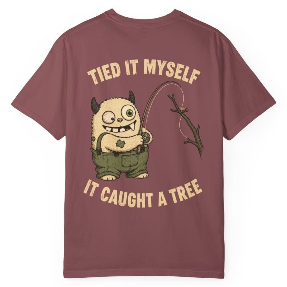 Tied It Myself Fly Fishing Shirt t-shirt in Espresso, photo 19