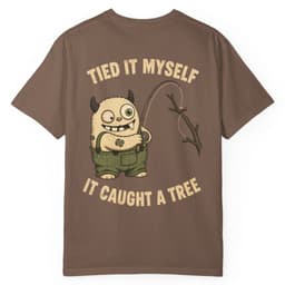 Tied It Myself Fly Fishing Shirt t-shirt in Espresso, thumbnail 1