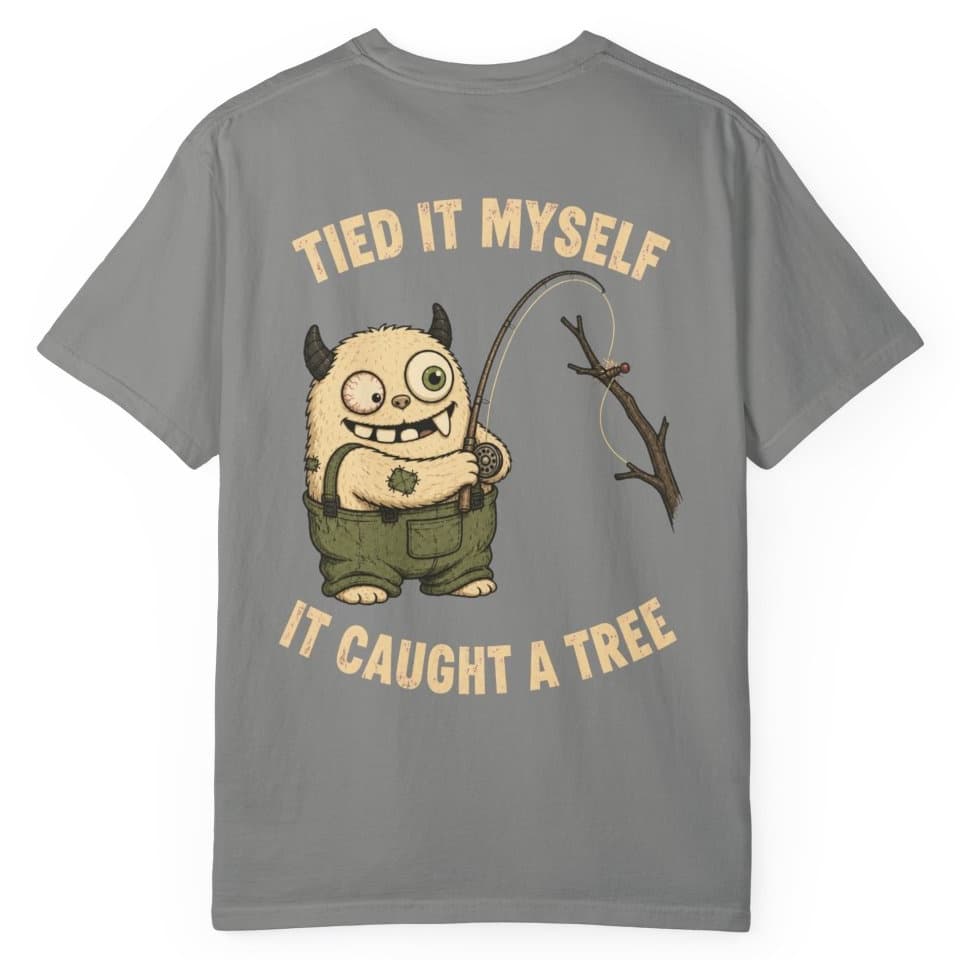 Tied It Myself Fly Fishing Shirt t-shirt in Espresso, photo 15