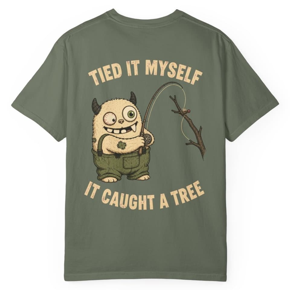 Tied It Myself Fly Fishing Shirt t-shirt in Espresso, photo 9