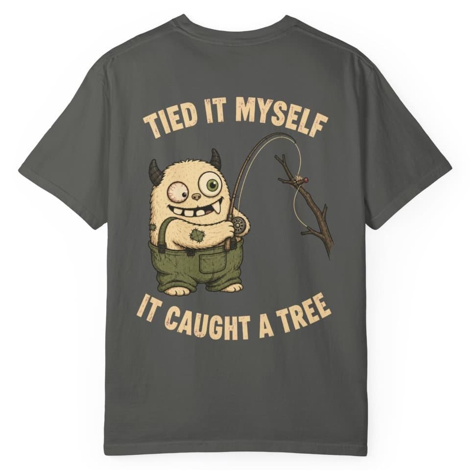 Tied It Myself Fly Fishing Shirt t-shirt in Espresso, photo 7