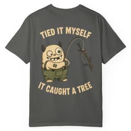 Tied It Myself Fly Fishing Shirt t-shirt in Espresso, thumbnail 7