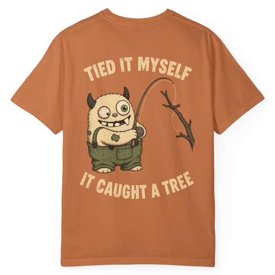Tied It Myself Fly Fishing Shirt t-shirt in Espresso, photo 21