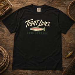 Tight Lines. Good Company. t-shirt in Blue Jean, thumbnail 2