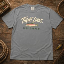 Tight Lines. Good Company. t-shirt in Blue Jean, thumbnail 7