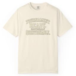 Tournament Ready. Emotionally Questionable. t-shirt in Brick, thumbnail 11