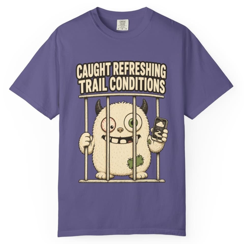 Trail Conditions Repeat Offender Tee t-shirt in Grape, photo 1