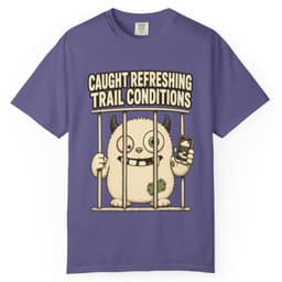 Trail Conditions Repeat Offender Tee t-shirt in Grape, thumbnail 1