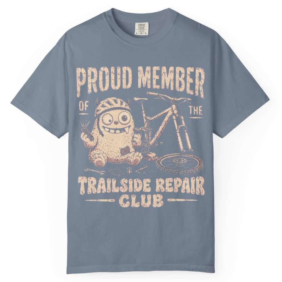 Trailside Repair Club t-shirt in Espresso, photo 8