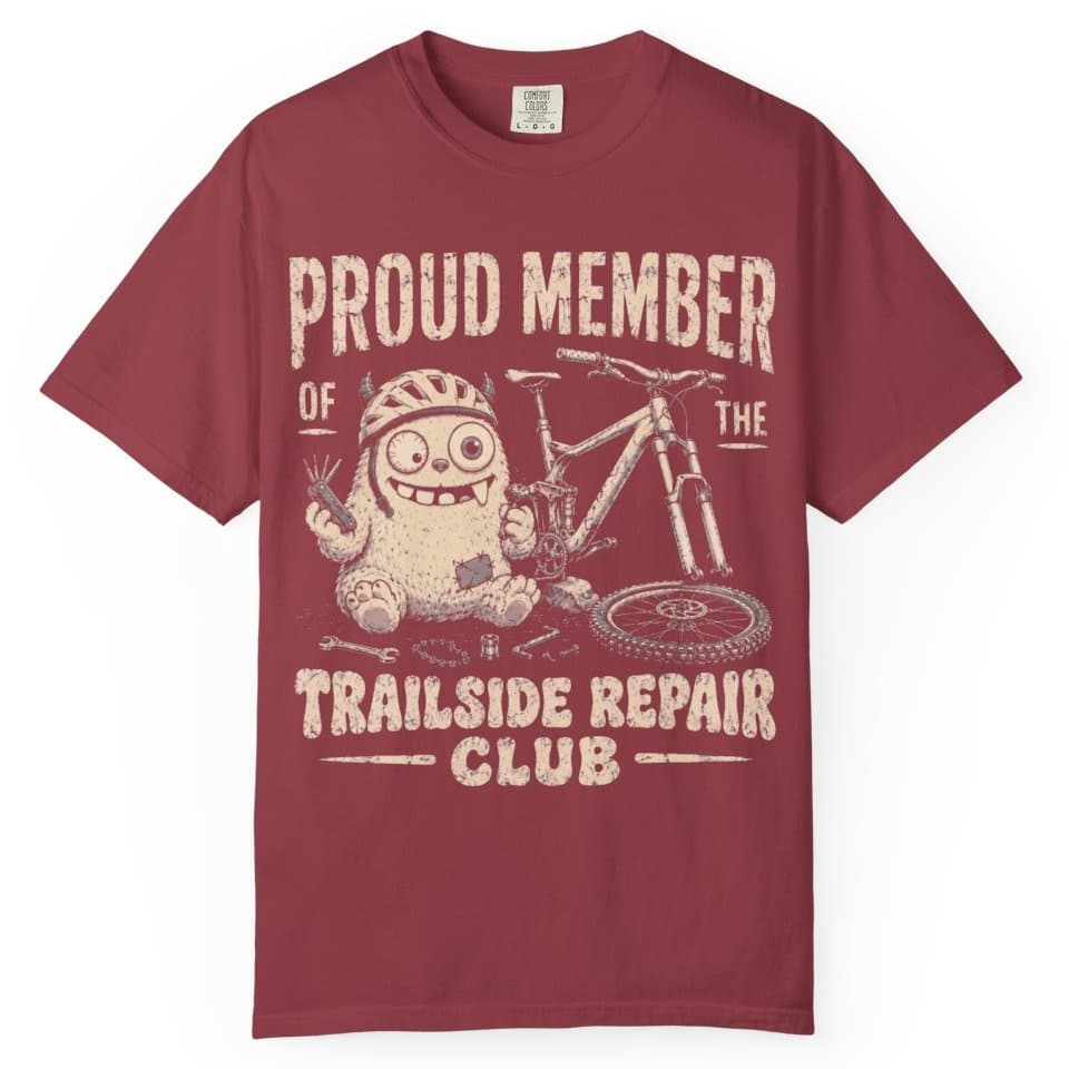 Trailside Repair Club t-shirt in Espresso, photo 6