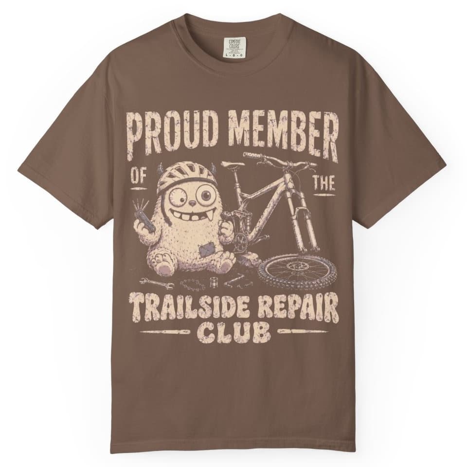 Trailside Repair Club t-shirt in Espresso, photo 1
