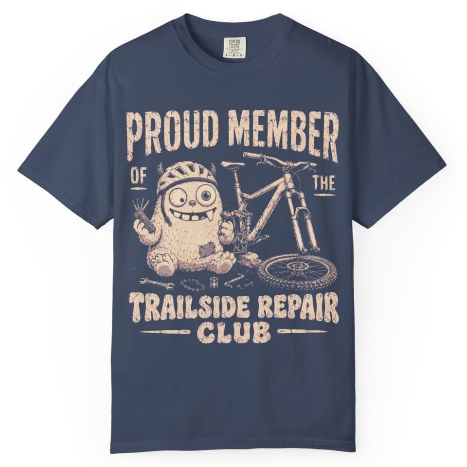 Trailside Repair Club t-shirt in Espresso, photo 3