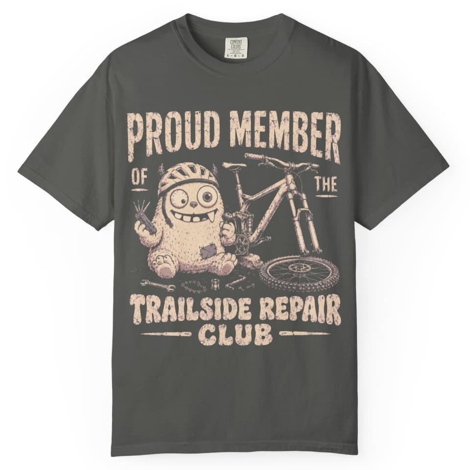 Trailside Repair Club t-shirt in Espresso, photo 4