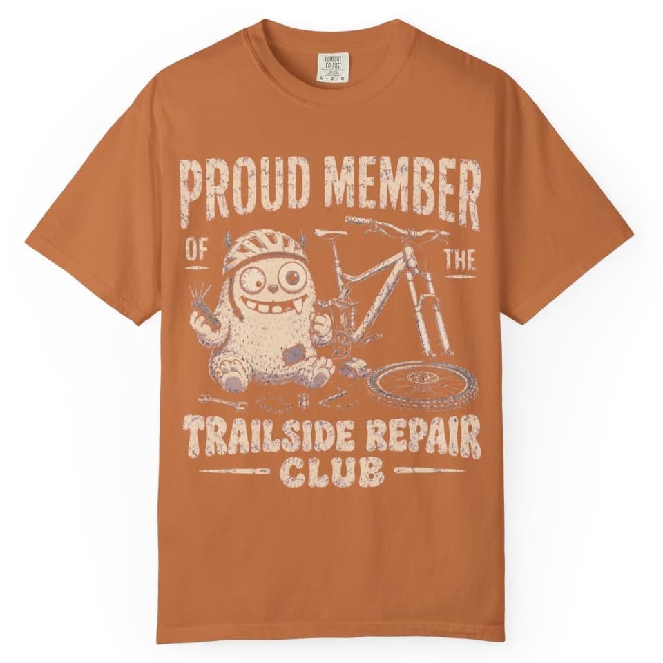 Trailside Repair Club t-shirt in Espresso, photo 9