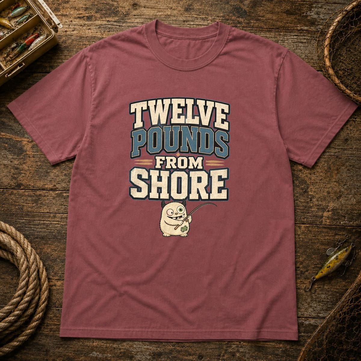 Twelve Pounds From Shore t-shirt in Black, photo 8