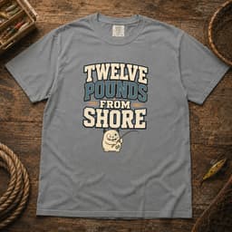 Twelve Pounds From Shore t-shirt in Black, thumbnail 7