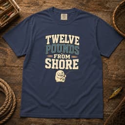 Twelve Pounds From Shore t-shirt in Black, thumbnail 2