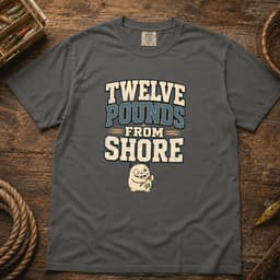 Twelve Pounds From Shore t-shirt in Black, thumbnail 4