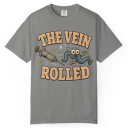 Rolled Vein t-shirt in Grape, thumbnail 7