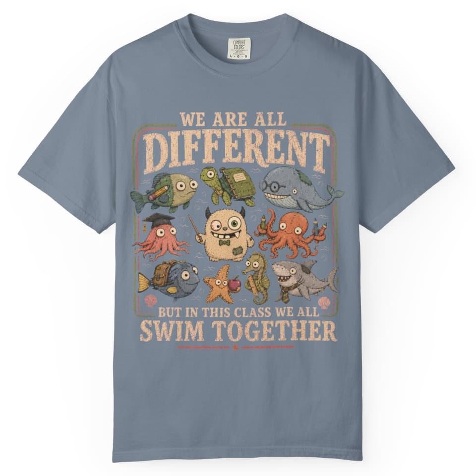 Swim Together Class t-shirt in Moss, photo 7