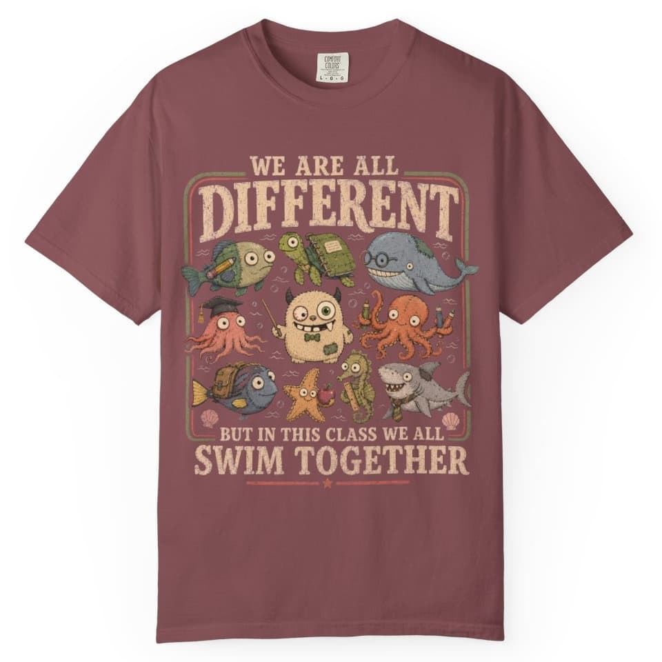 Swim Together Class t-shirt in Moss, photo 8
