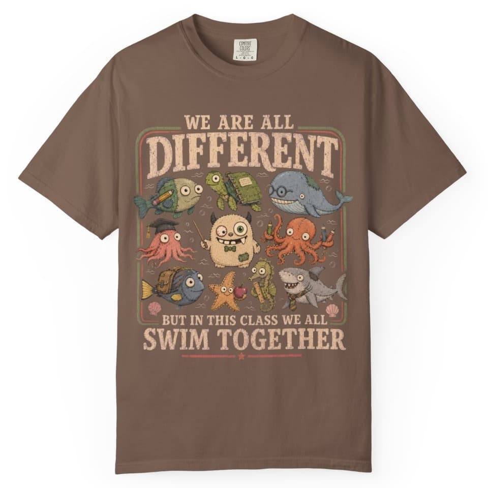 Swim Together Class t-shirt in Moss, photo 4